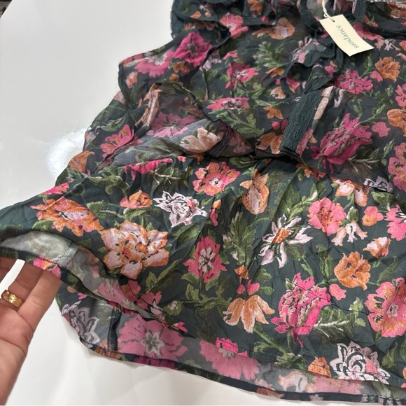 NWT SUNDANCE Teal Bloom Top Sleeveless Lined Blouse Floral Romantic XXL A030126 - Picture 5 of 8